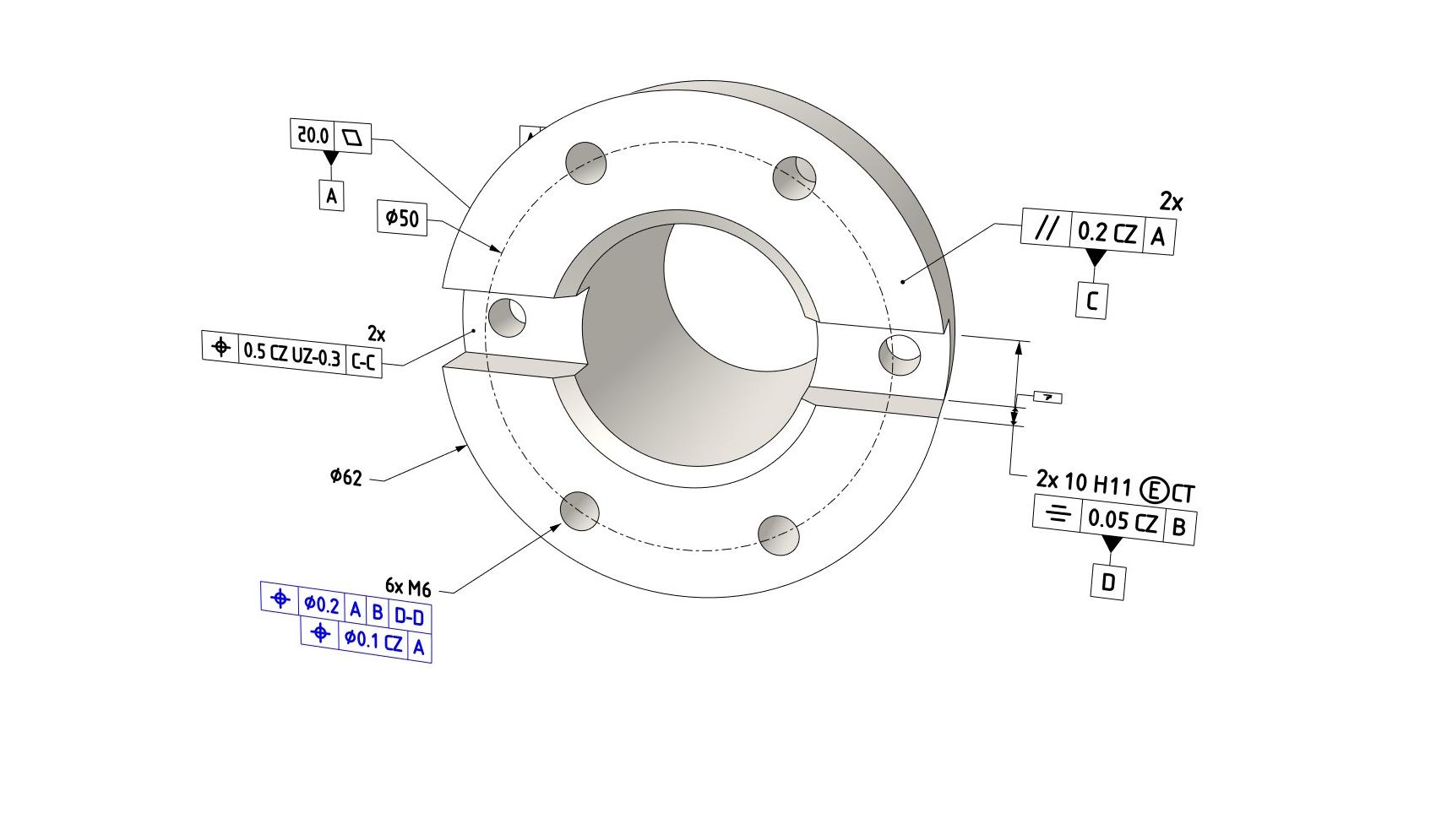 Position tolerancing of a pattern